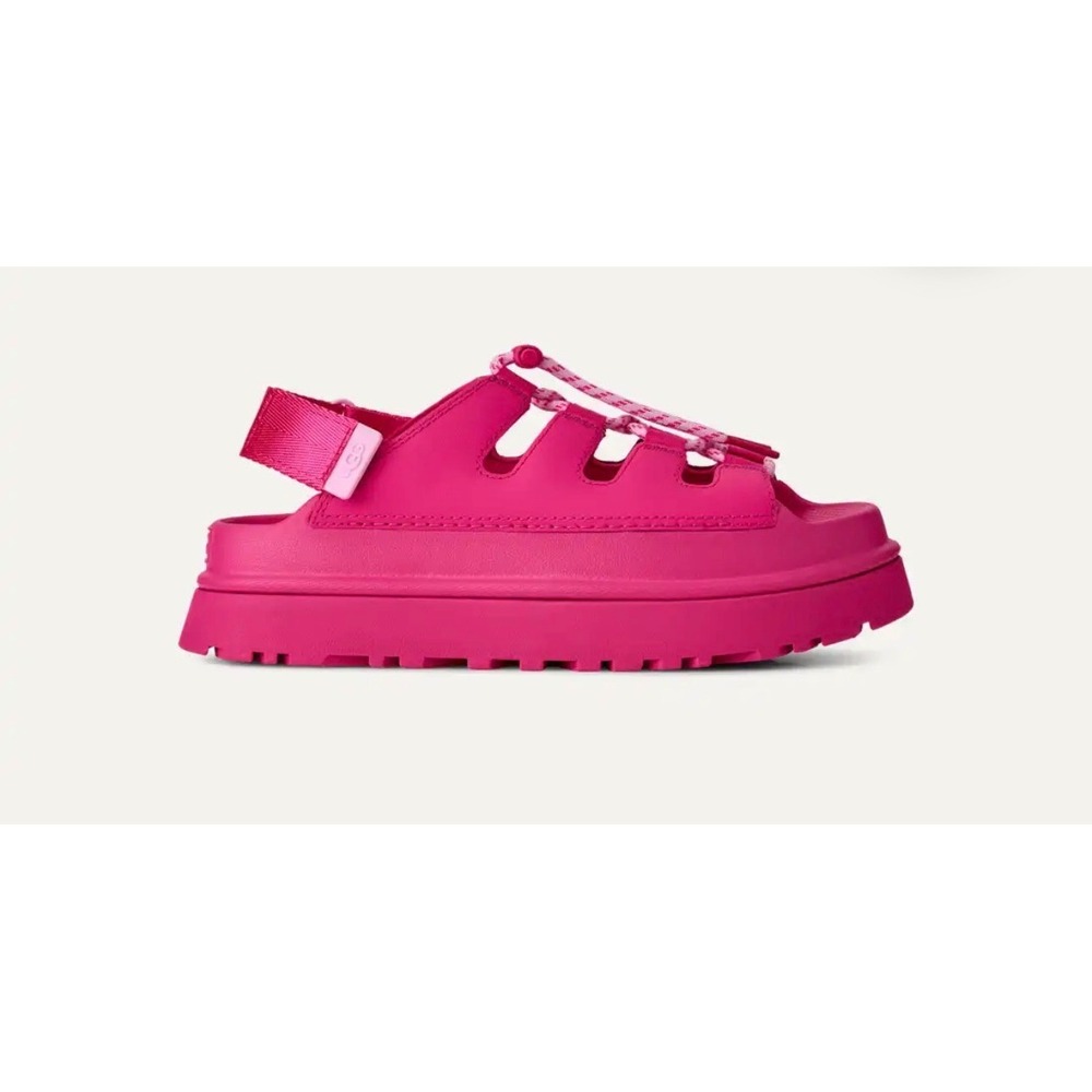 UGG GoldenGlow Dragon Fruit Pink Platform Sandals Water Friendly Womens 1152685